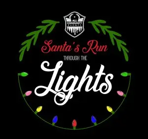 Santa's Run through the Lights 5K Run/Walk logo