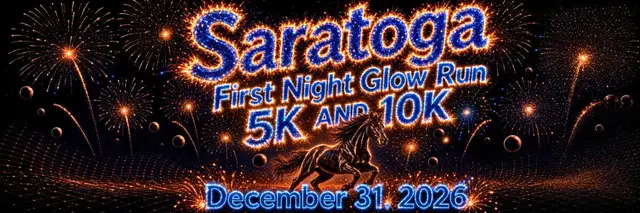 Saratoga First Night Glow Run 5K and 10K (Night) logo
