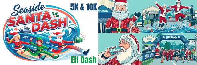 Seaside Santa Dash logo