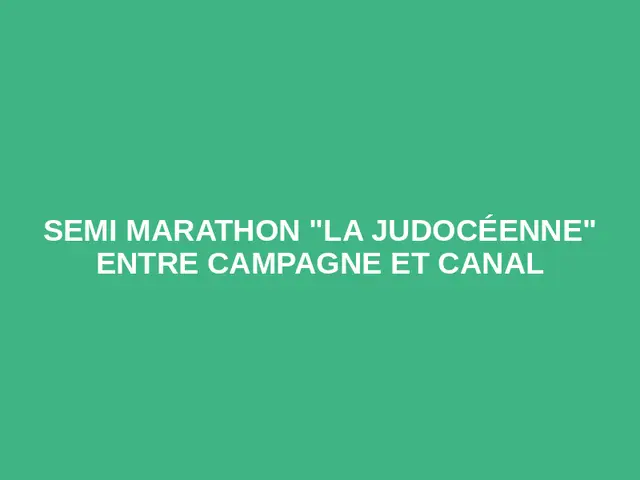 Semi marathon "La Judocéenne" entre campagne et canal logo