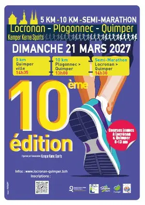 Semi-marathon Locronan Plogonnec Quimper logo