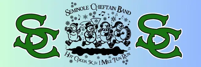 Seminole Chieftain Band Hot Cocoa 5k & 1 Mile Fun Run logo