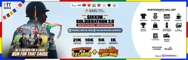 Sikkim Manipal University Sikkim Soldierathon 3.0, Gangtok, Sunday, 29th November, 2026 logo