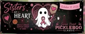 Sister at Heart / Swan Point PickleBoo Tournament logo