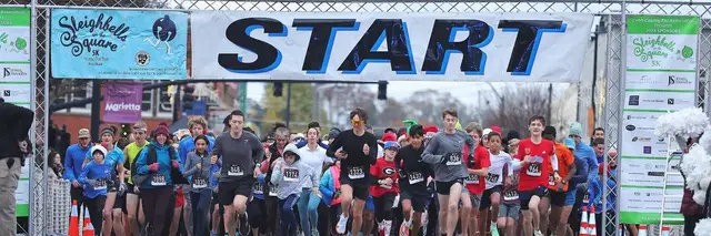 Sleighbells on the Square 5K logo