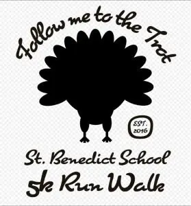 St. Benedict School Eleventh Annual Turkey Trot 5K Run logo