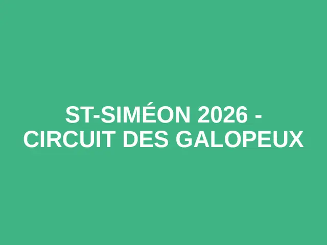ST-SIMÉON 2026 - Circuit des Galopeux logo