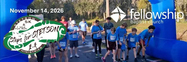 Steps for STETSON 5K & 1 Mile Fun Run logo