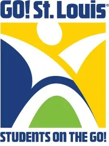 Students on the GO! logo