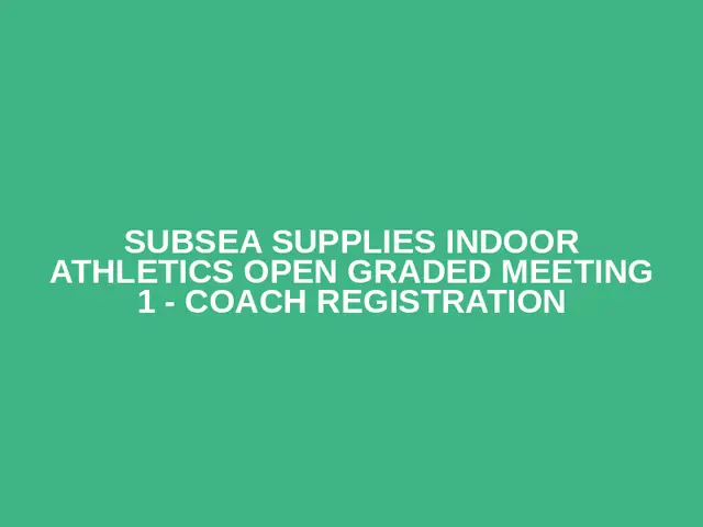 Subsea Supplies Indoor Athletics Open Graded Meeting 1 - Coach Registration logo