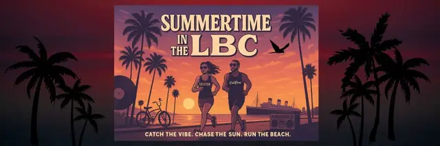 Summertime in the LBC 5K, 10K, & Half Marathon by Califlow Runs logo