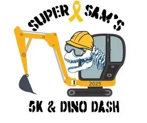 SUPER SAM'S 5K+ & DINO DASH 2025 logo