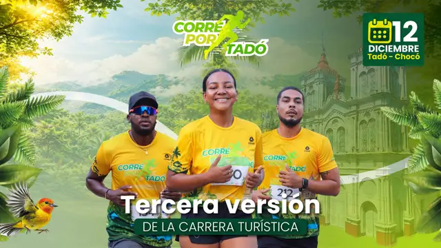 Tercera Versión de la Carrera Turística-Deportiva “Corre por Tadó 2026” logo