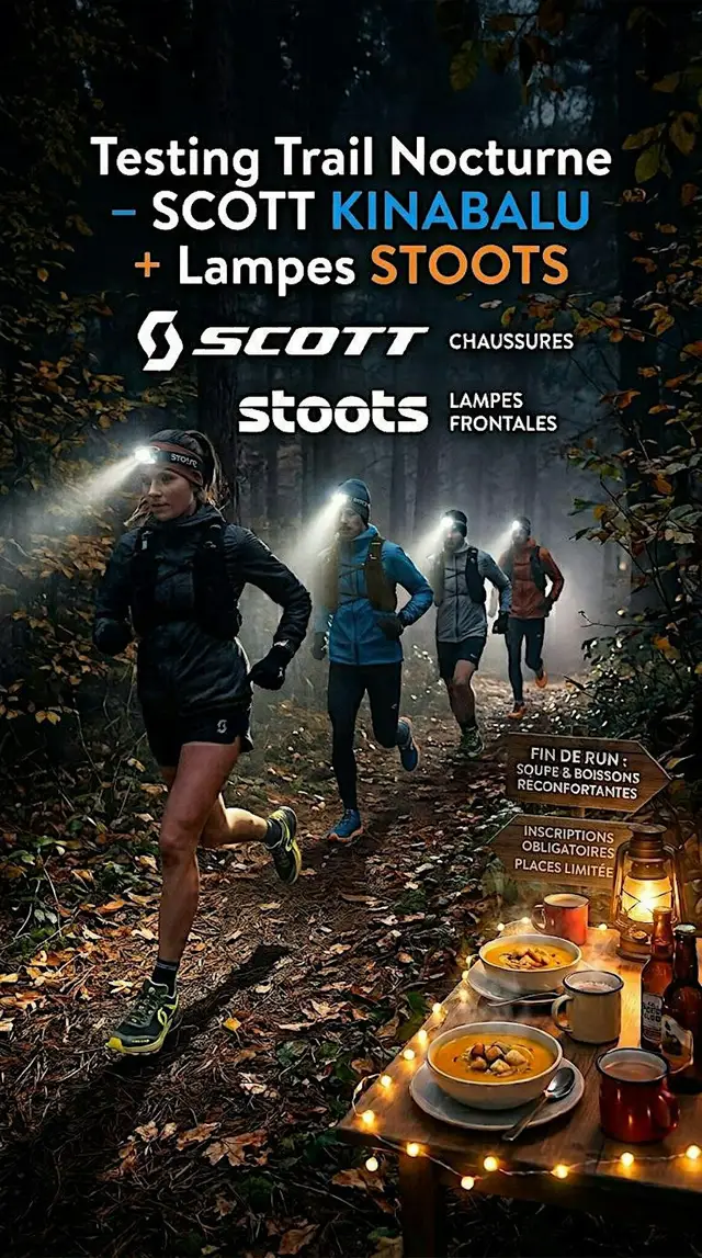 Testing Trail Nocturne – SCOTT KINABALU + Lampes STOOTS logo