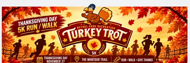 Thanksgiving Day Bethel Park Recreation Turkey Trot 5k Run & Walk logo
