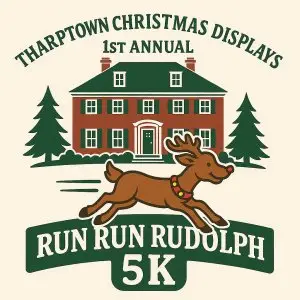 Tharptown Christmas Display 2nd Annual Run Run Rudolph 5k logo
