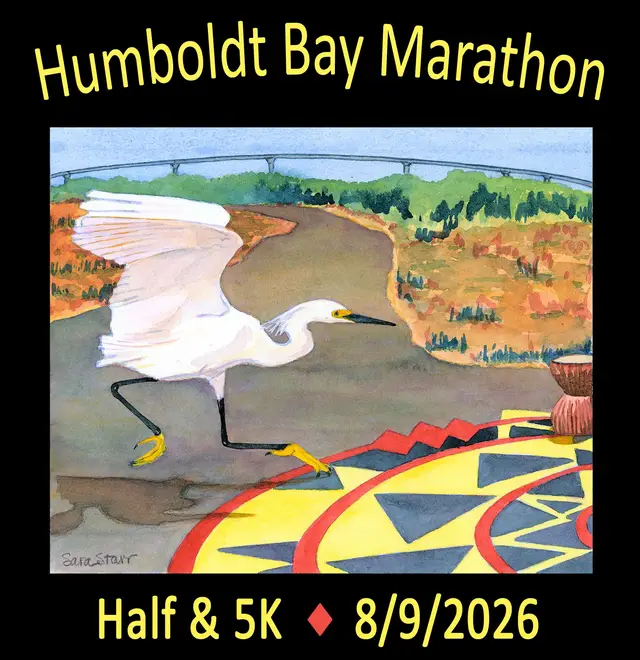 The 12th Humboldt Bay Marathon, Half Marathon, and 5K logo