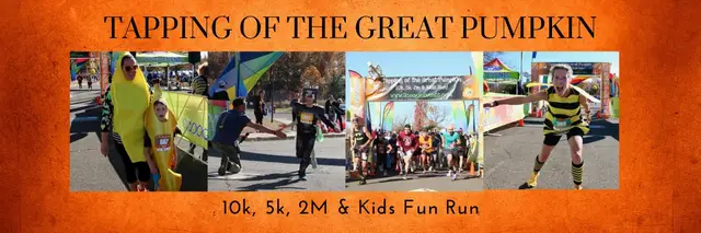 The 14th Annual Tapping of the Great Pumpkin 5k, 10k, 2 Mile Fun Run/Walk & Lil' Pumpkin Kids Run! logo