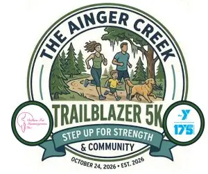 The Ainger Creek Trailblazer 5K:  Step Up for Strength and Community logo
