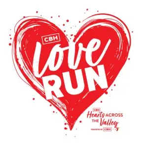 The CBH Hearts Across the Valley Love Run presented by CBH and The YMCA logo