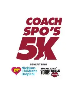 The Coach Spo's 5K, benefiting Nicklaus Children's and the Miami HEAT Charitable Fund logo