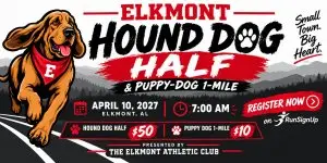 The Elkmont Hound Dog Half logo