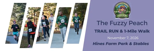 The Fuzzy Peach Trail Run logo