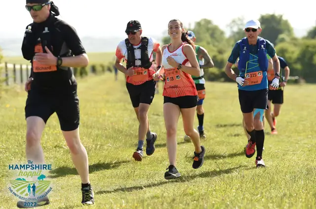 The Hampshire Hoppit - Marathon, Half Marathon, and 10k logo