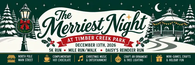 The Merriest Night: Run & Holiday Festival logo