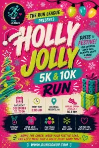 The Run League Presents: Holly Jolly 5K & 10K logo