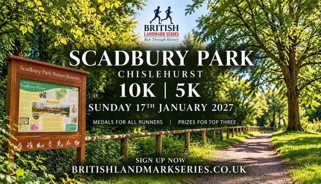 The Scadbury Park, Chislehurst 10k logo