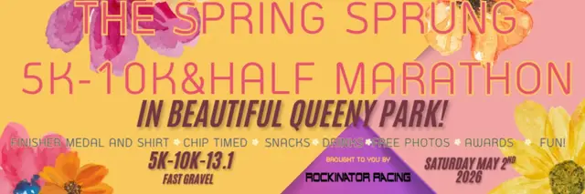 The SPRING SPRUNG 5k-10k 10K Ruck and Half Marathon logo