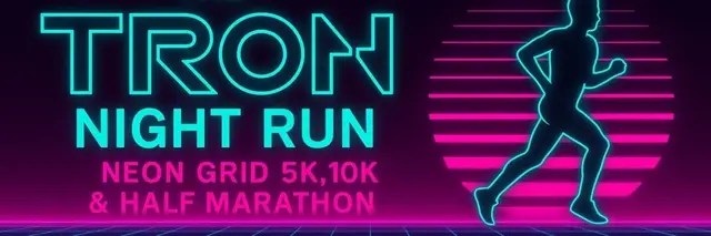 The TRON Night Run: Neon Grid 5K & 10K logo