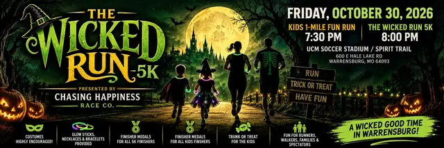 The Wicked Run 5K + Kids 1-Mile Fun Run logo