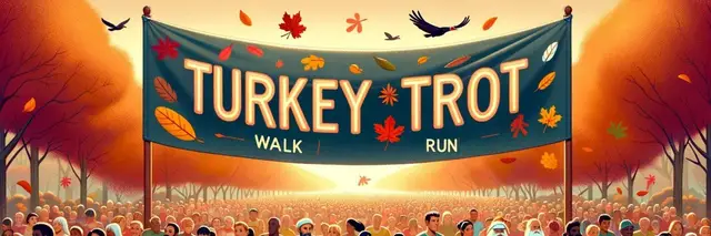 THREE VILLAGE TURKEY TROT 5K logo