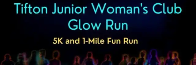 Tifton Junior Woman's Club GLOW RUN logo