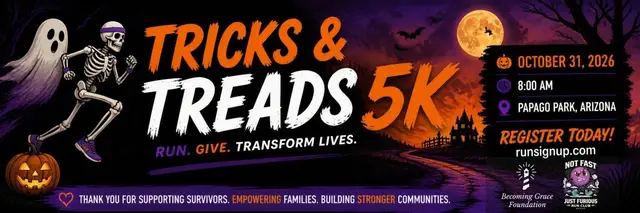 Tricks & Treads 5k logo