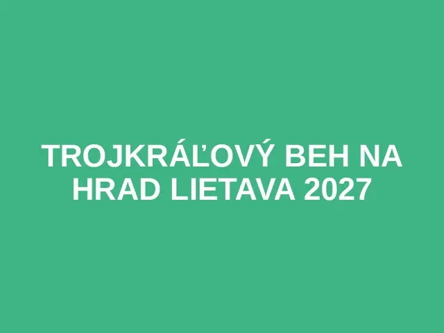 Trojkráľový beh na Hrad Lietava 2027 logo