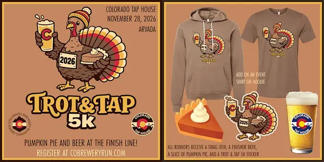 Trot & Tap 5k @ Colorado Tap House | 2026 CO Brewery Running Series logo