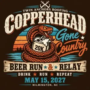 Twin Anchors Copperhead Beer Relay 20K and Beer Mile Presented by Wicked Weed logo