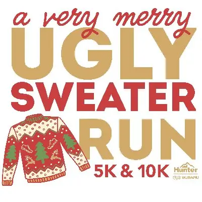 Ugly Sweater Run presented by Hunter Subaru logo