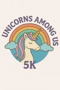 Unicorns Among Us 5k logo
