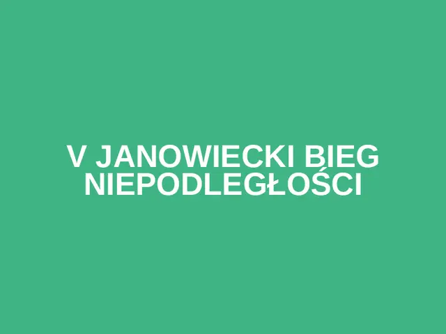 V Janowiecki Bieg Niepodległości logo