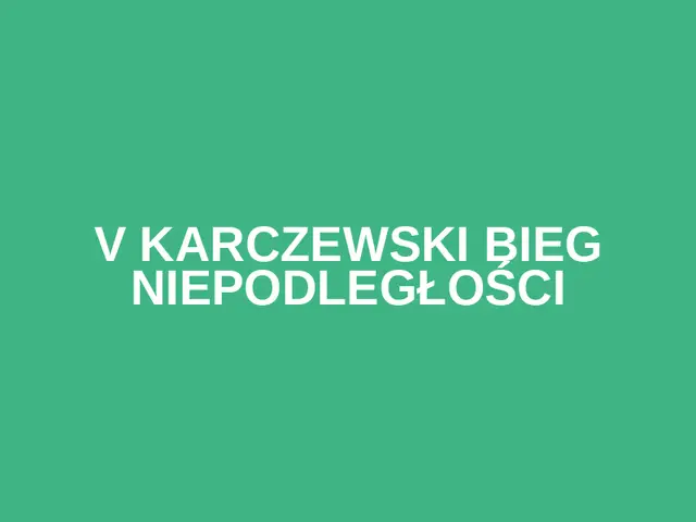 V Karczewski Bieg Niepodległości logo