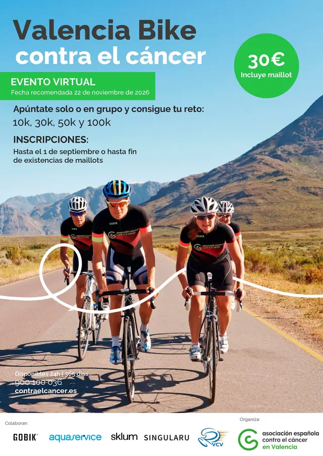 Valencia Bike contra el Cáncer 2026 logo