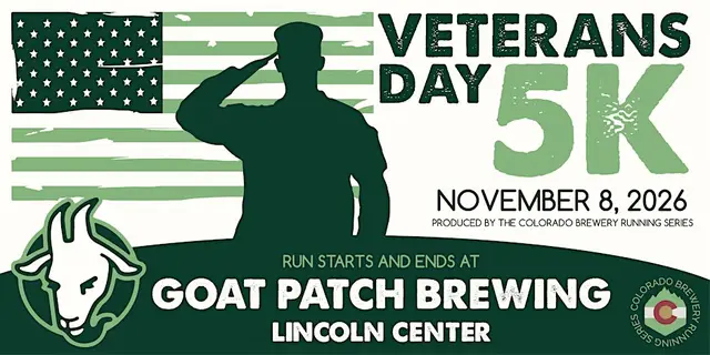 Veterans Day 5k @ Goat Patch Brewing | 2026 CO Brewery Running Series logo