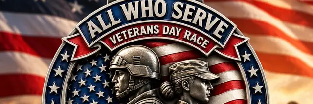 Veterans Day Virtual Race 2026 | 1M, 5K, 10K, Half Marathon & Marathon logo