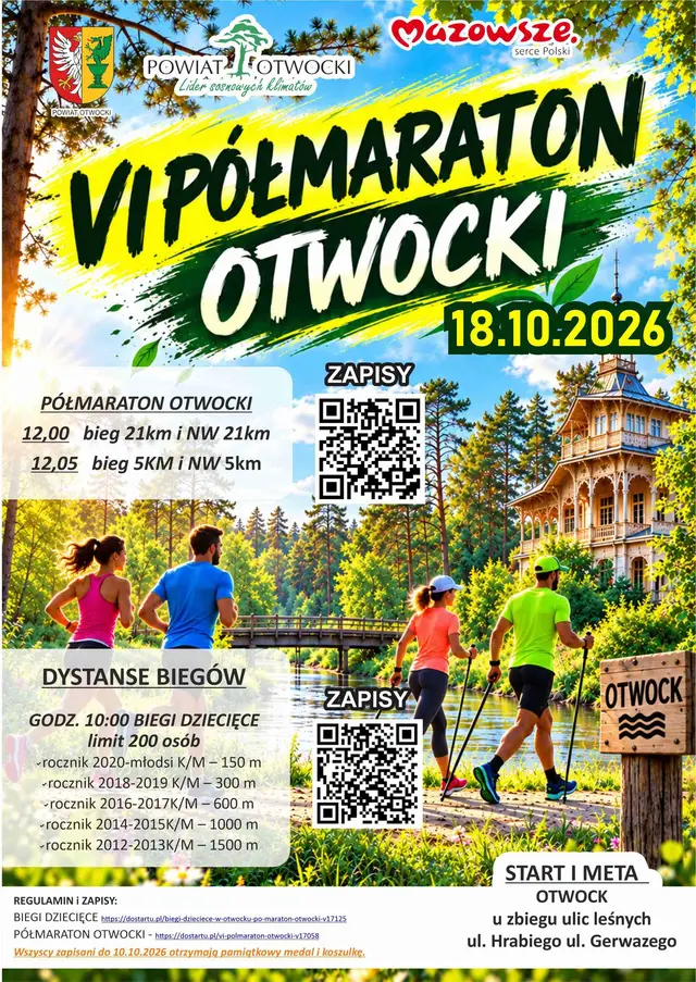 VI Półmaraton otwocki logo
