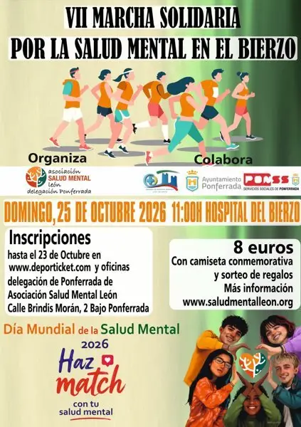 VII Marcha Solidaria por la Salud Mental en el Bierzo logo