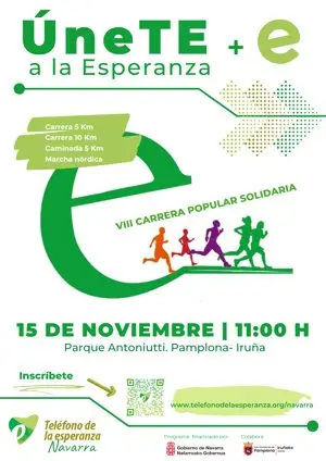 VIII Carrera+e del Telefono de la Esperanza 2026 logo